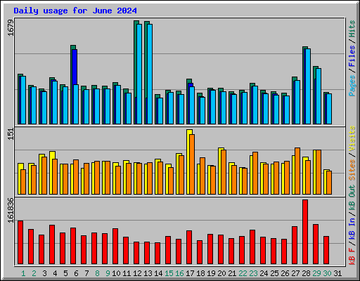 Daily usage for June 2024