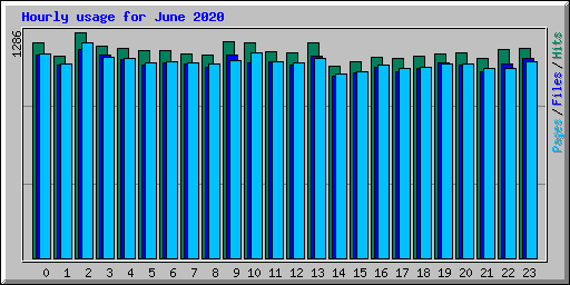 Hourly usage for June 2020