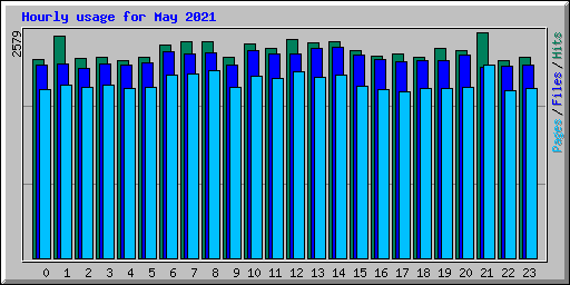 Hourly usage for May 2021