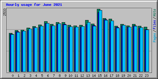 Hourly usage for June 2021