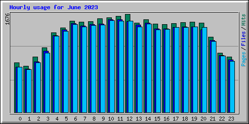 Hourly usage for June 2023
