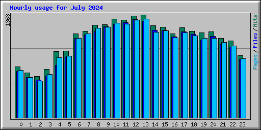 Hourly usage for July 2024