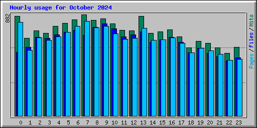 Hourly usage for October 2024